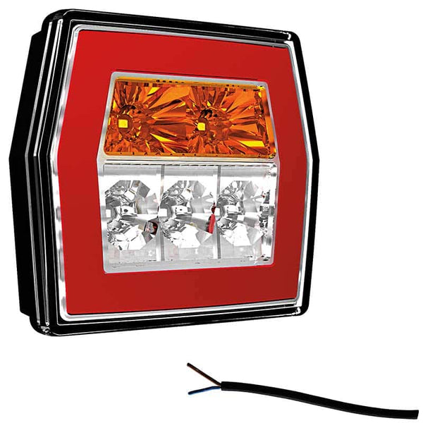 LED compact achterlicht zonder kentekenlicht | 12-36v | 100cm. kabel | V10C3-710