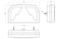 LED neon achterlicht rechts + kenteken 12-24v - 6-PIN's