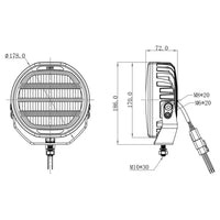 OZZ XR2 LED verstraler 7" | Wit-Rond | 5800 lumen | 88104