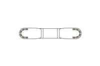 LED flitsbalk amber | 13 serie | ECE-R65 amber | 1000mm | 12 LED's | 13-00019-E