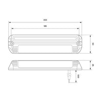 LED Hoekwerklamp | wit | 1980 lumen | 12-24v | 11,5 Watt | SL200WM