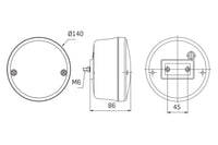 LED ADR achterlicht, darklook lens, D-homologatie, 12-24v | VC-5500D