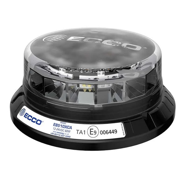 LED R65 Zwaailamp 12-24v Amber-transparant-CISPR-IP69K-3-Bouts | EB5102CA