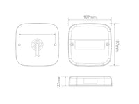 LED compact achterlicht met kentekenverlichting | 12v | 50cm. kabel | 99ARL