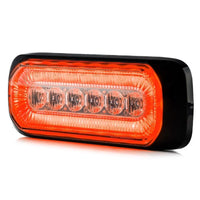 LED R65 flitser + Halo-ring, amber-rood 12-24v