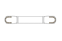 LED flitsbalk amber | 13 serie | ECE-R65 amber | wit midden | 1500mm | 16 LE | 13-01015-E