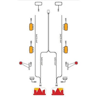 Kabelboom 5-pins, 7,0m lang met 5,5m DC-kabel & 7-polige
