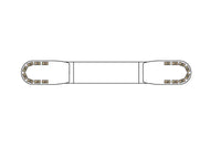 LED flitsbalk amber | 13 serie | ECE-R65 amber | 1250mm | 16 LED's | 13-00013-E
